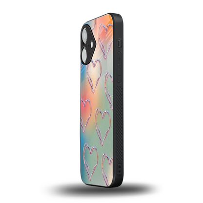 Hearts Euphoria iPhone 16 mobile cover | shockproof glass phone case