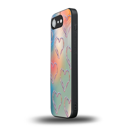 Hearts Euphoria iphone 16e mobile cover | shockproof glass phone case