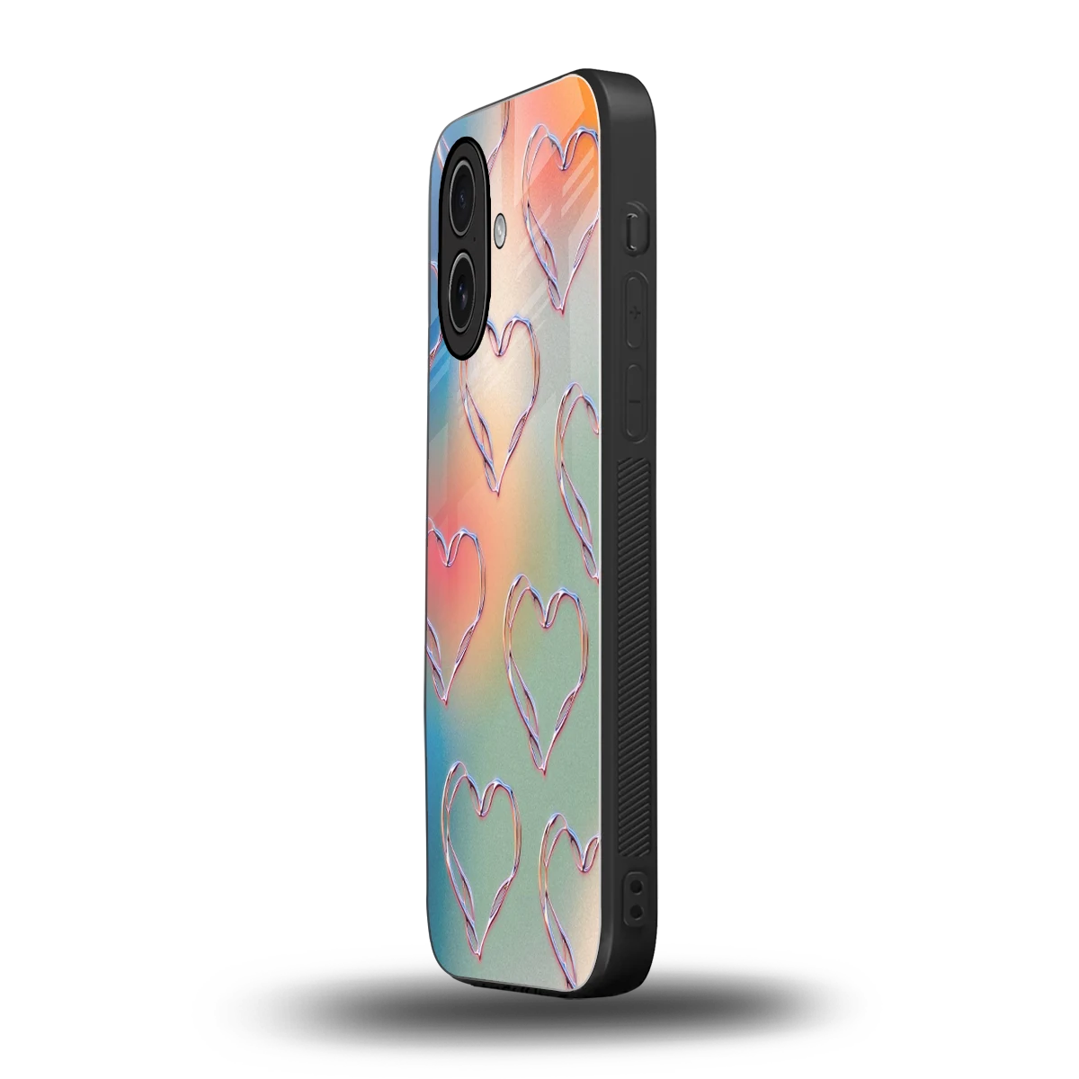 Hearts Euphoria iphone 17 mobile cover | shockproof glass phone case