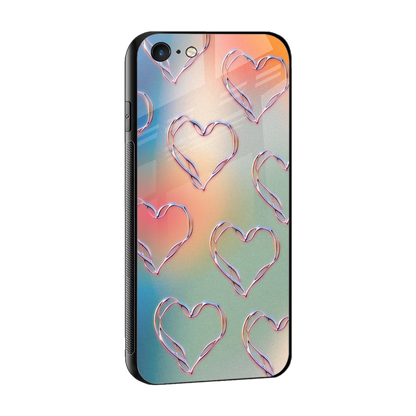 Hearts Euphoria sleek iphone 6s plus cover with tempered glass back and TPU edges
