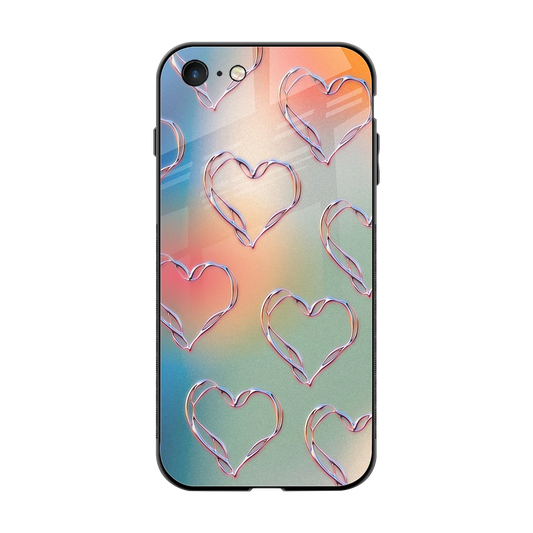 Hearts Euphoria back phone cover | glass case for iphone 7