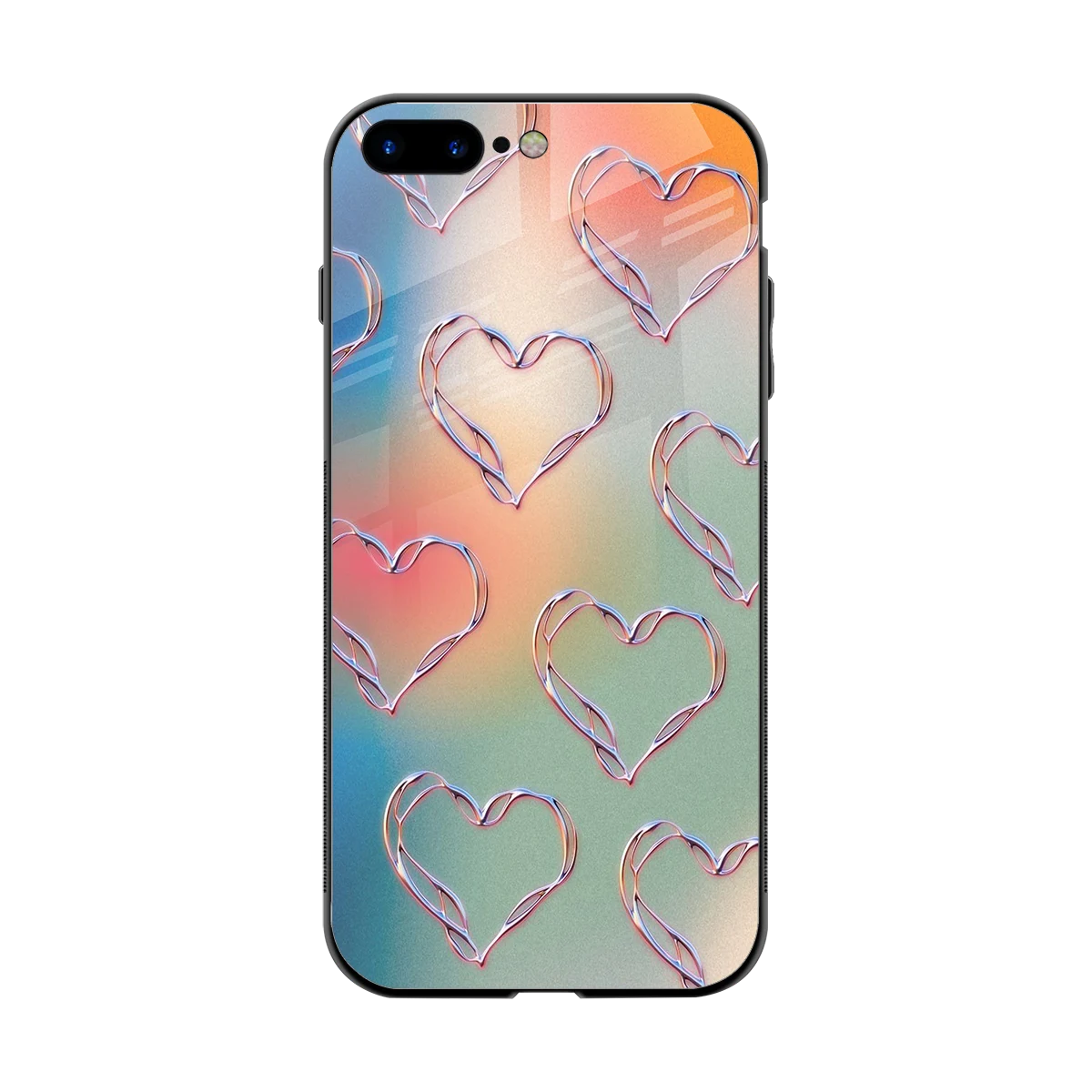 Hearts Euphoria back phone cover | glass case for iphone 8 plus