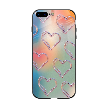 Hearts Euphoria back phone cover | glass case for iphone 8 plus