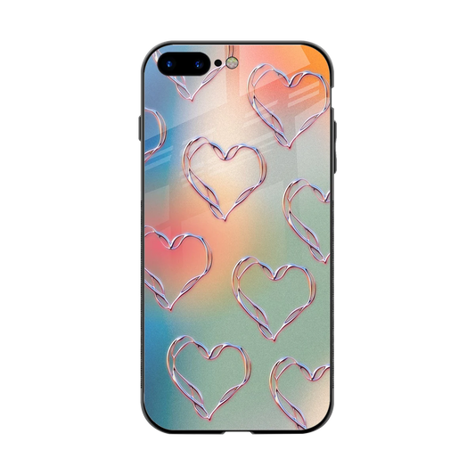 Hearts Euphoria back phone cover | glass case for iphone 8 plus