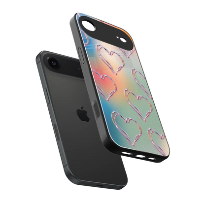 Hearts Euphoria sleek iphone air cover with tempered glass back and TPU edges