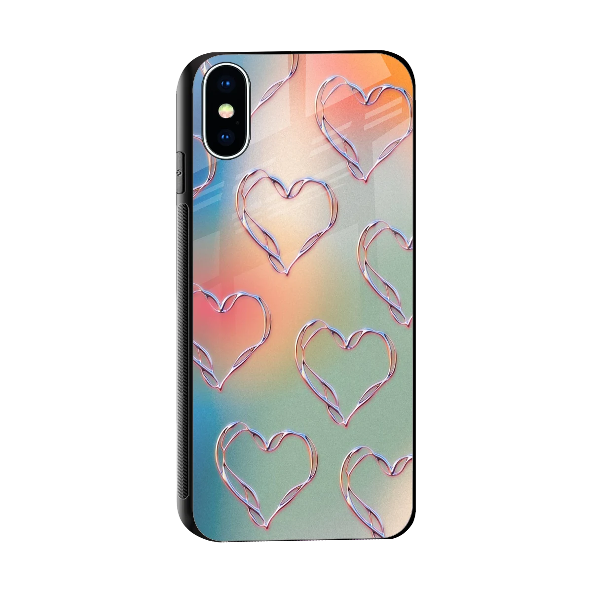 Hearts Euphoria sleek iphone x cover with tempered glass back and TPU edges