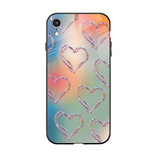 Hearts Euphoria back phone cover | glass case for iphone xr