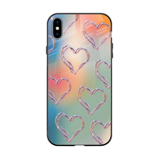 Hearts Euphoria back phone cover | glass case for iphone xs max