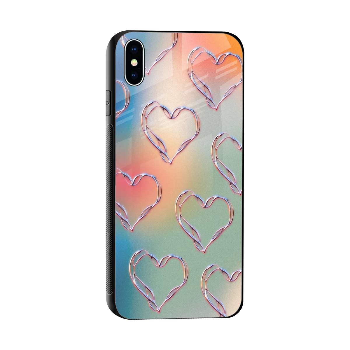 Hearts Euphoria sleek iphone xs max cover with tempered glass back and TPU edges