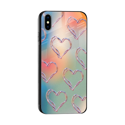 Hearts Euphoria sleek iphone xs max cover with tempered glass back and TPU edges