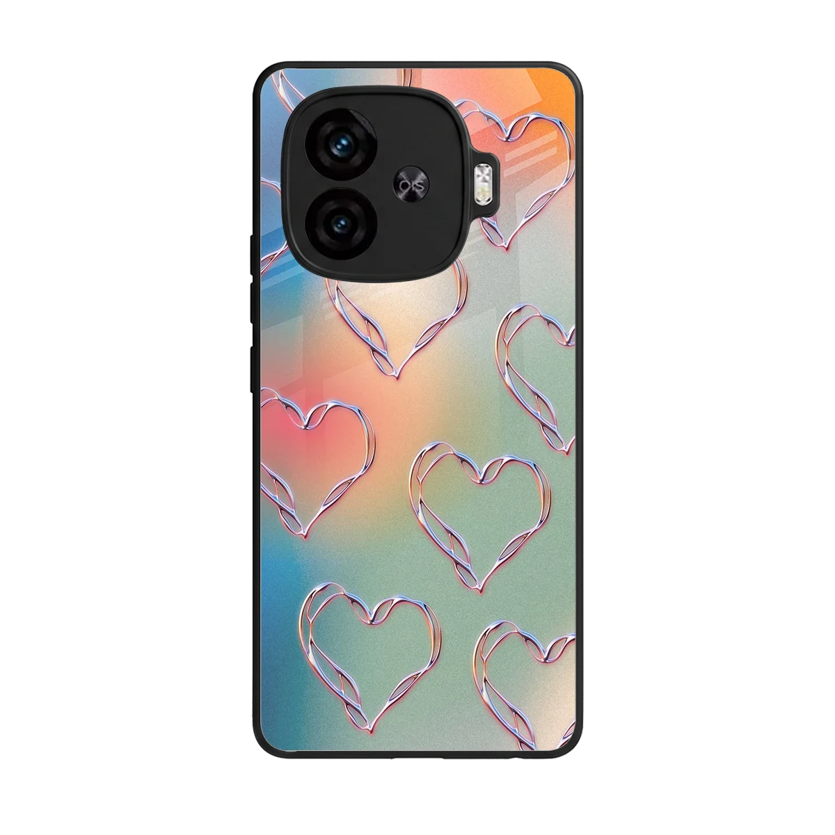 Hearts Euphoria back phone cover | glass case for iqoo neo 10r 5g