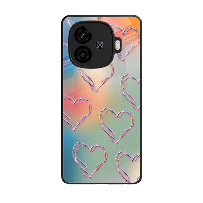 Hearts Euphoria back phone cover | glass case for iqoo neo 10r 5g