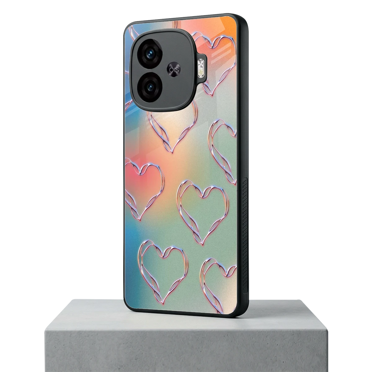 Hearts Euphoria iqoo neo 10r 5g mobile cover | shockproof glass phone case