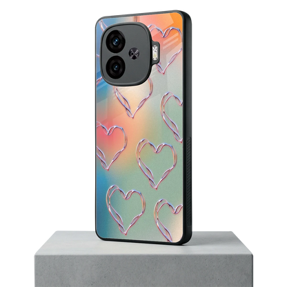 Hearts Euphoria iqoo neo 10r 5g mobile cover | shockproof glass phone case