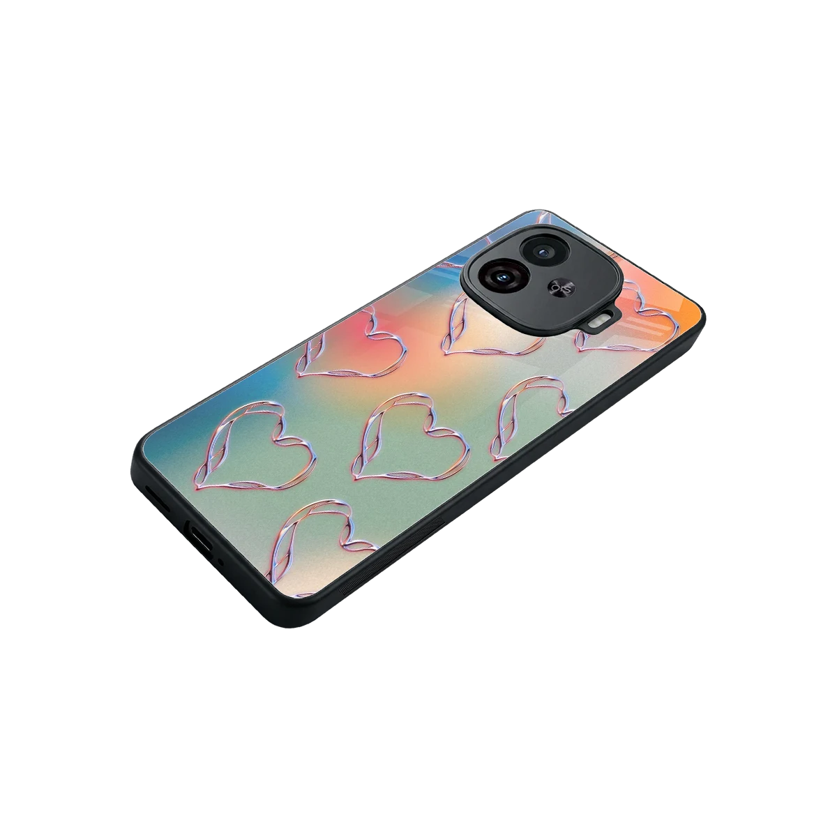 Hearts Euphoria stylish phone case for iqoo neo 10r 5g | glossy glass and slim fit