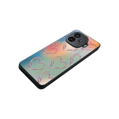 Hearts Euphoria stylish phone case for iqoo neo 10r 5g | glossy glass and slim fit