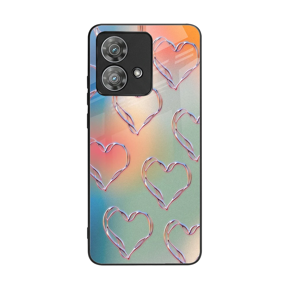 Hearts Euphoria back phone cover | glass case for motorola edge 40 neo 5g