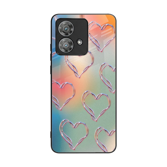 Hearts Euphoria back phone cover | glass case for motorola edge 40 neo 5g