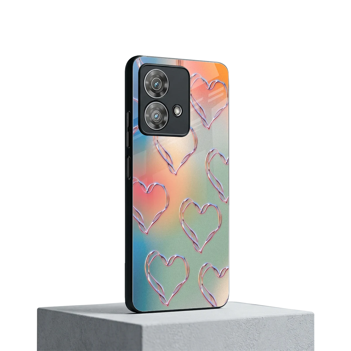 Hearts Euphoria motorola edge 40 neo 5g mobile cover | shockproof glass phone case