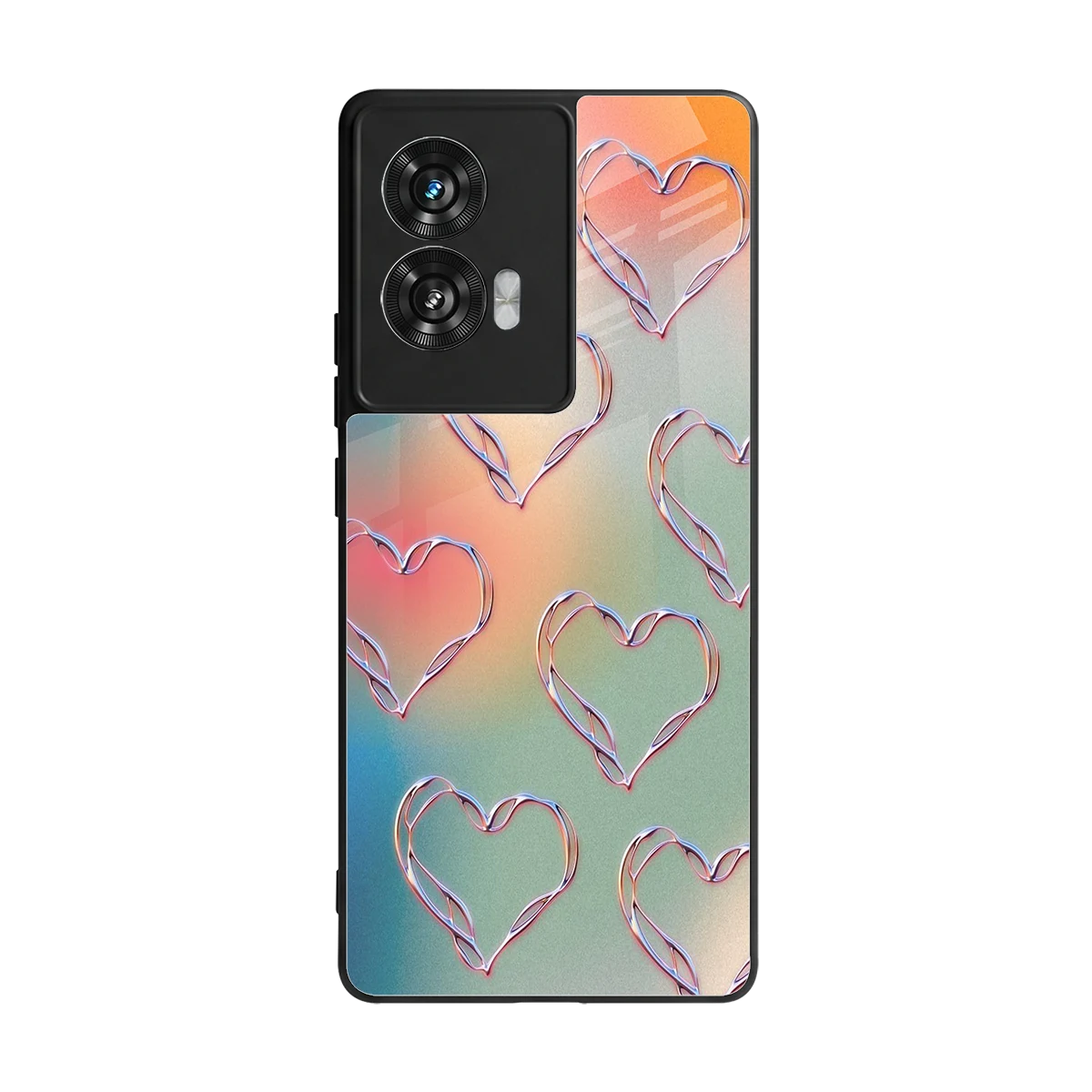 Hearts Euphoria back phone cover | glass case for motorola edge 50 fusion