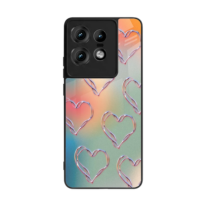 Hearts Euphoria back phone cover | glass case for motorola edge 50 pro