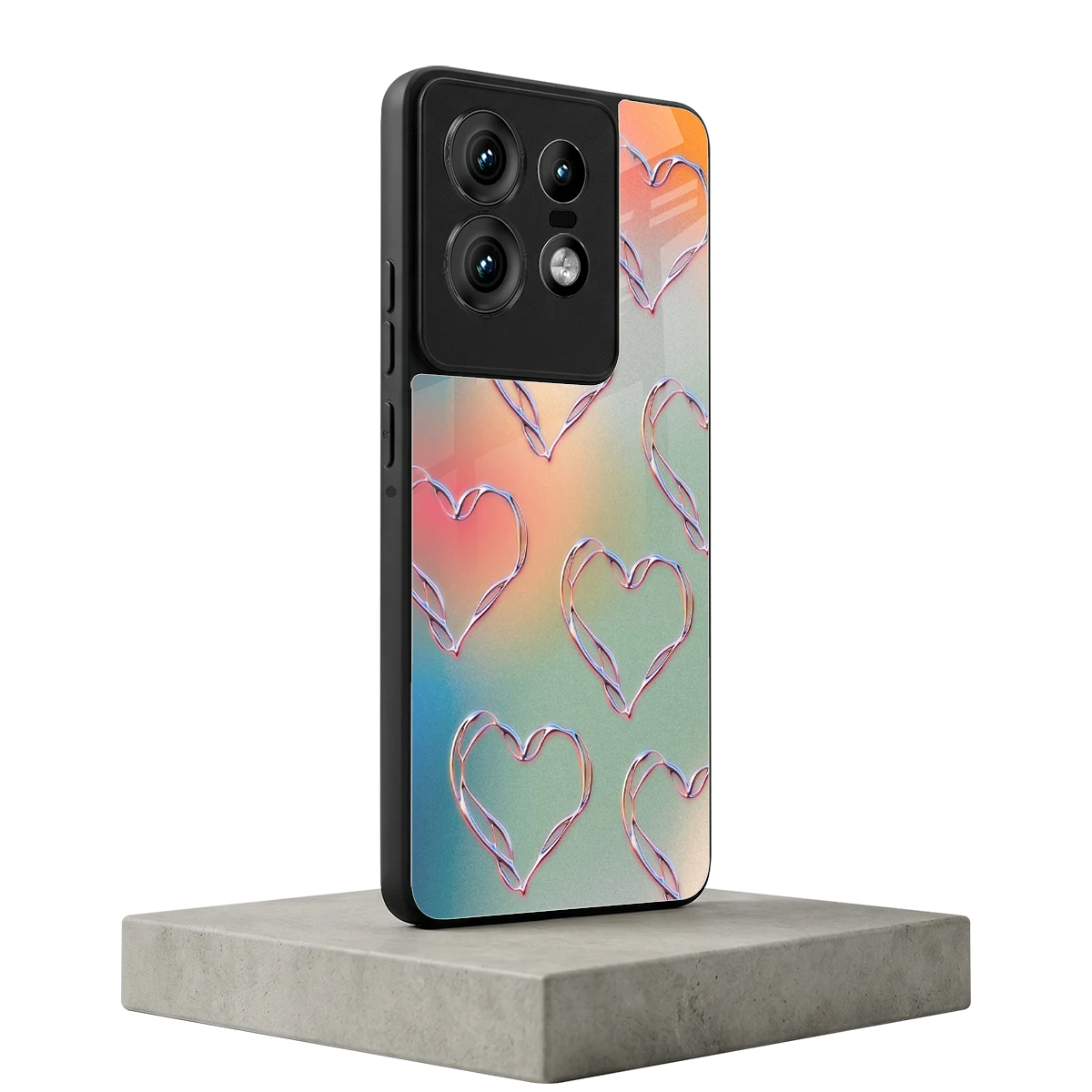 Hearts Euphoria motorola edge 50 pro mobile cover | shockproof glass phone case