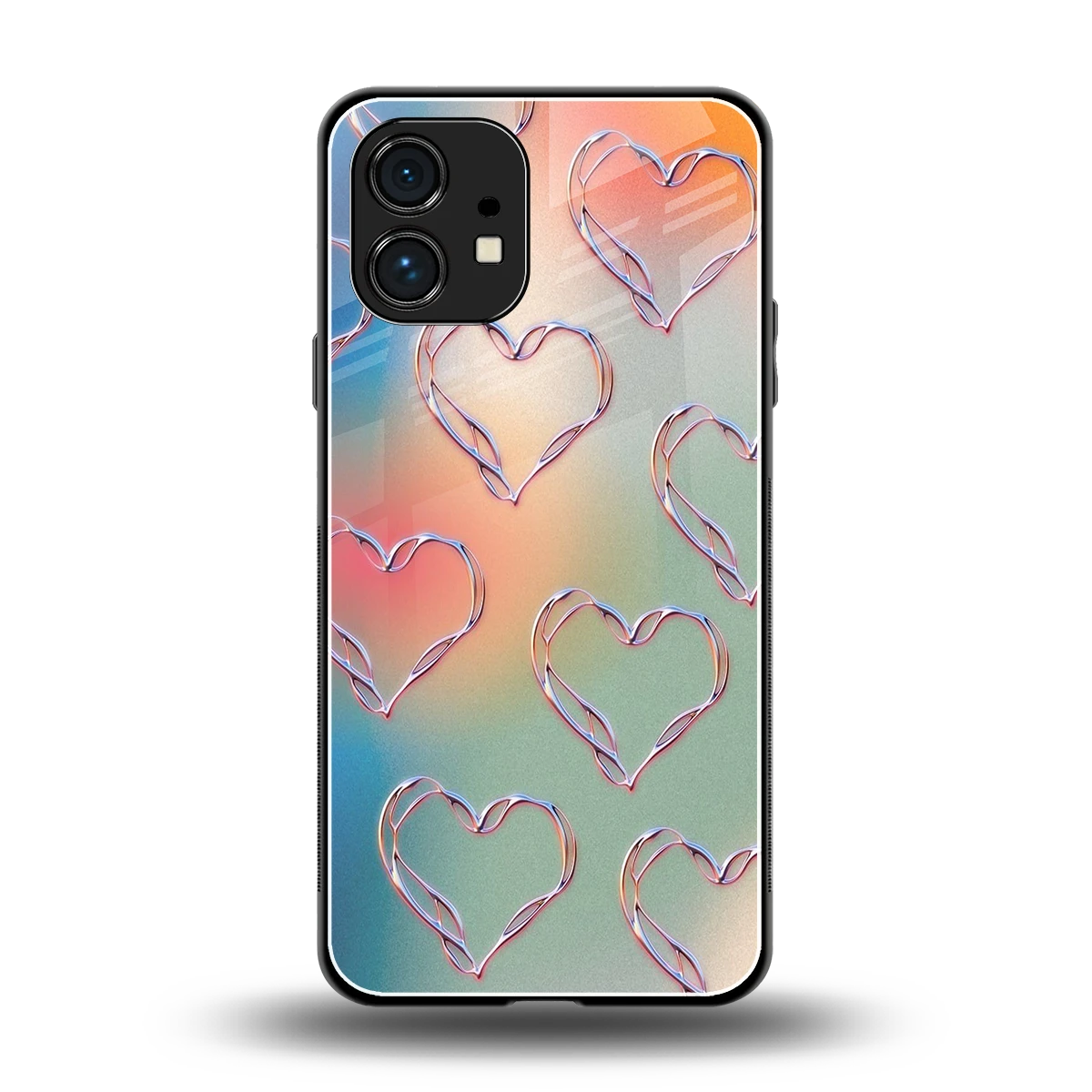 Hearts Euphoria back phone cover | glass case for nothing phone 1