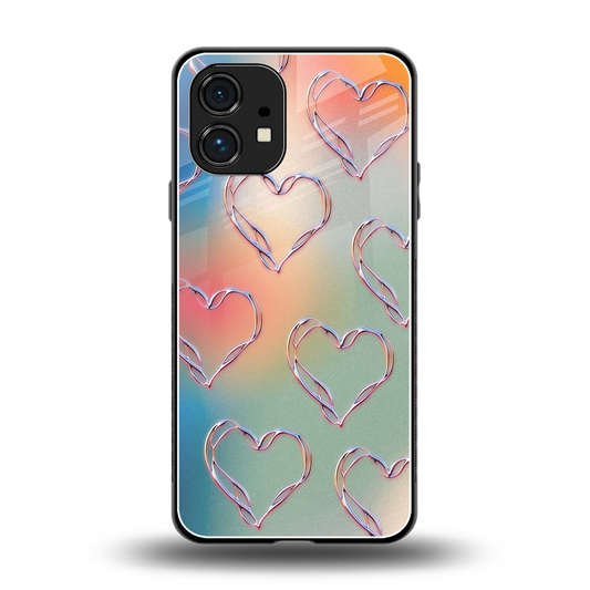 Hearts Euphoria back phone cover | glass case for nothing phone 1