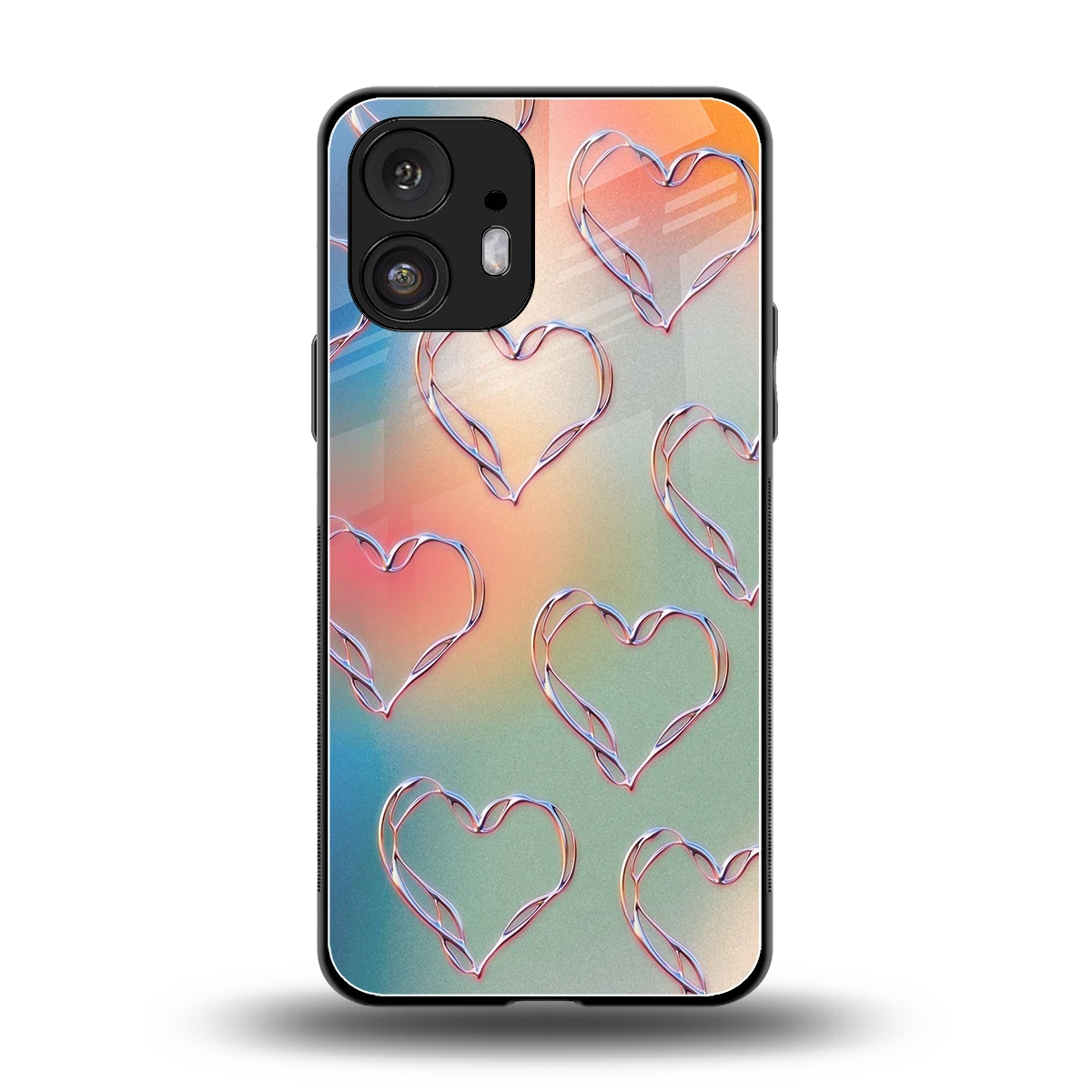 Hearts Euphoria back phone cover | glass case for nothing phone 2