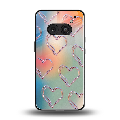 Hearts Euphoria back phone cover | glass case for nothing phone 2a plus