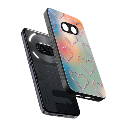Hearts Euphoria sleek nothing phone 2a cover with tempered glass back and TPU edges