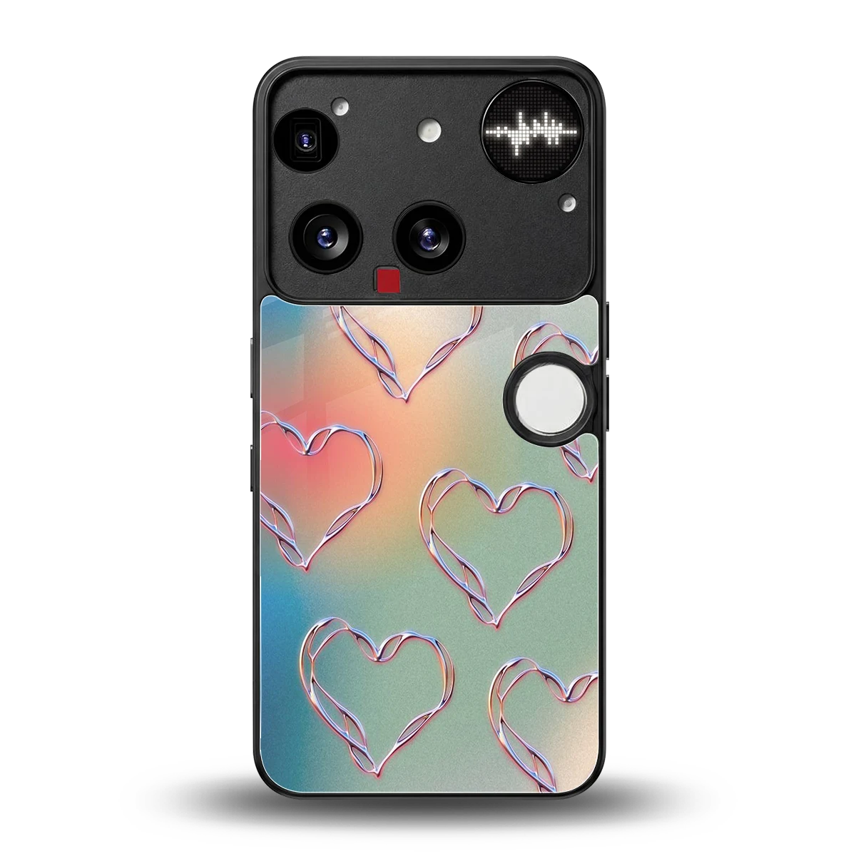 Hearts Euphoria back phone cover | glass case for nothing phone 3