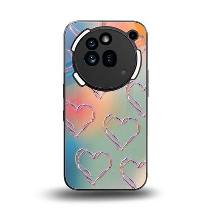 Hearts Euphoria back phone cover | glass case for nothing phone 3a pro