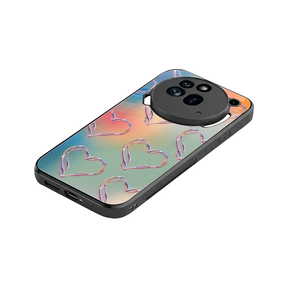 Hearts Euphoria stylish phone case for nothing phone 3a pro | glossy glass and slim fit