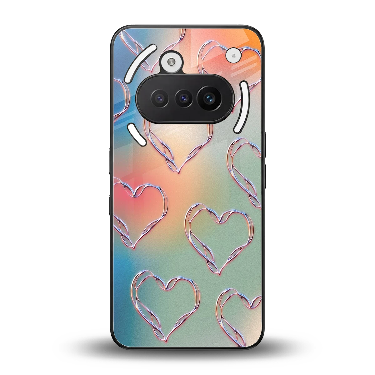 Hearts Euphoria back phone cover | glass case for nothing phone 3a