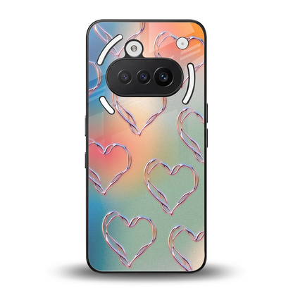 Hearts Euphoria back phone cover | glass case for nothing phone 3a