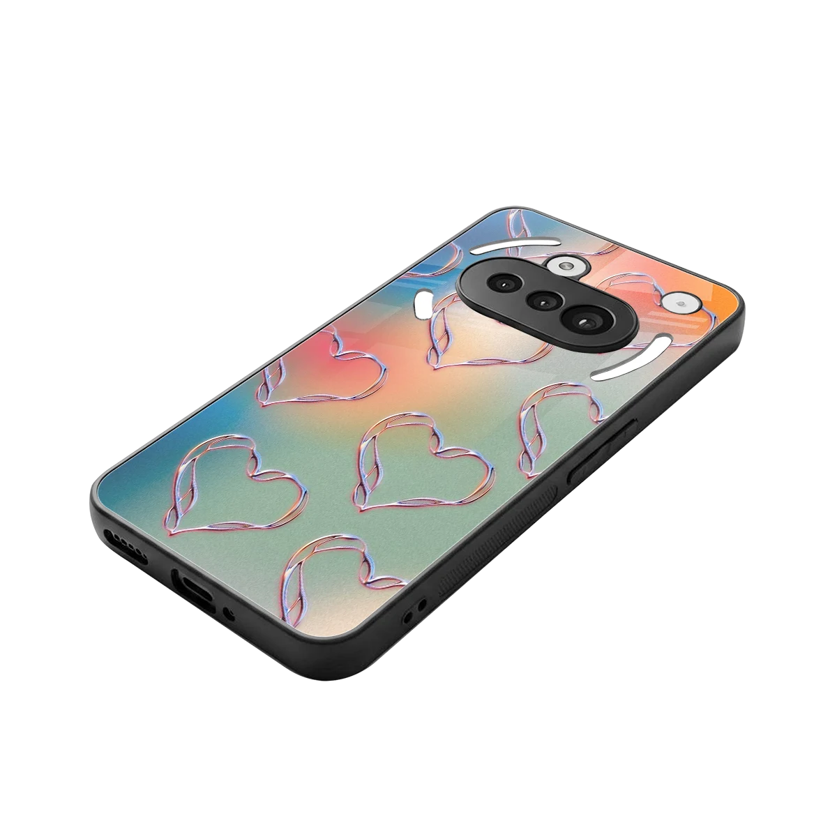 Hearts Euphoria stylish phone case for nothing phone 3a | glossy glass and slim fit