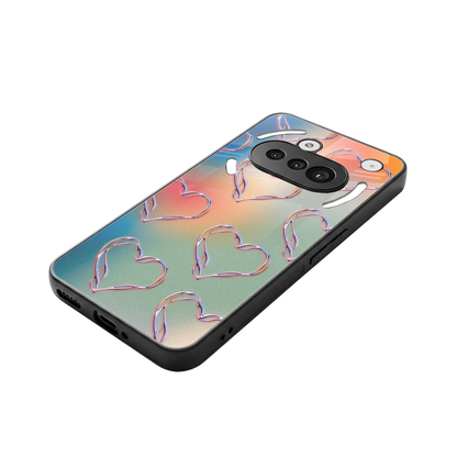 Hearts Euphoria stylish phone case for nothing phone 3a | glossy glass and slim fit