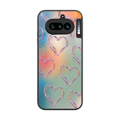 Hearts Euphoria back phone cover | glass case for nothing phone 4a