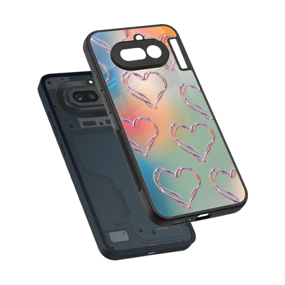 Hearts Euphoria sleek nothing phone 4a cover with tempered glass back and TPU edges