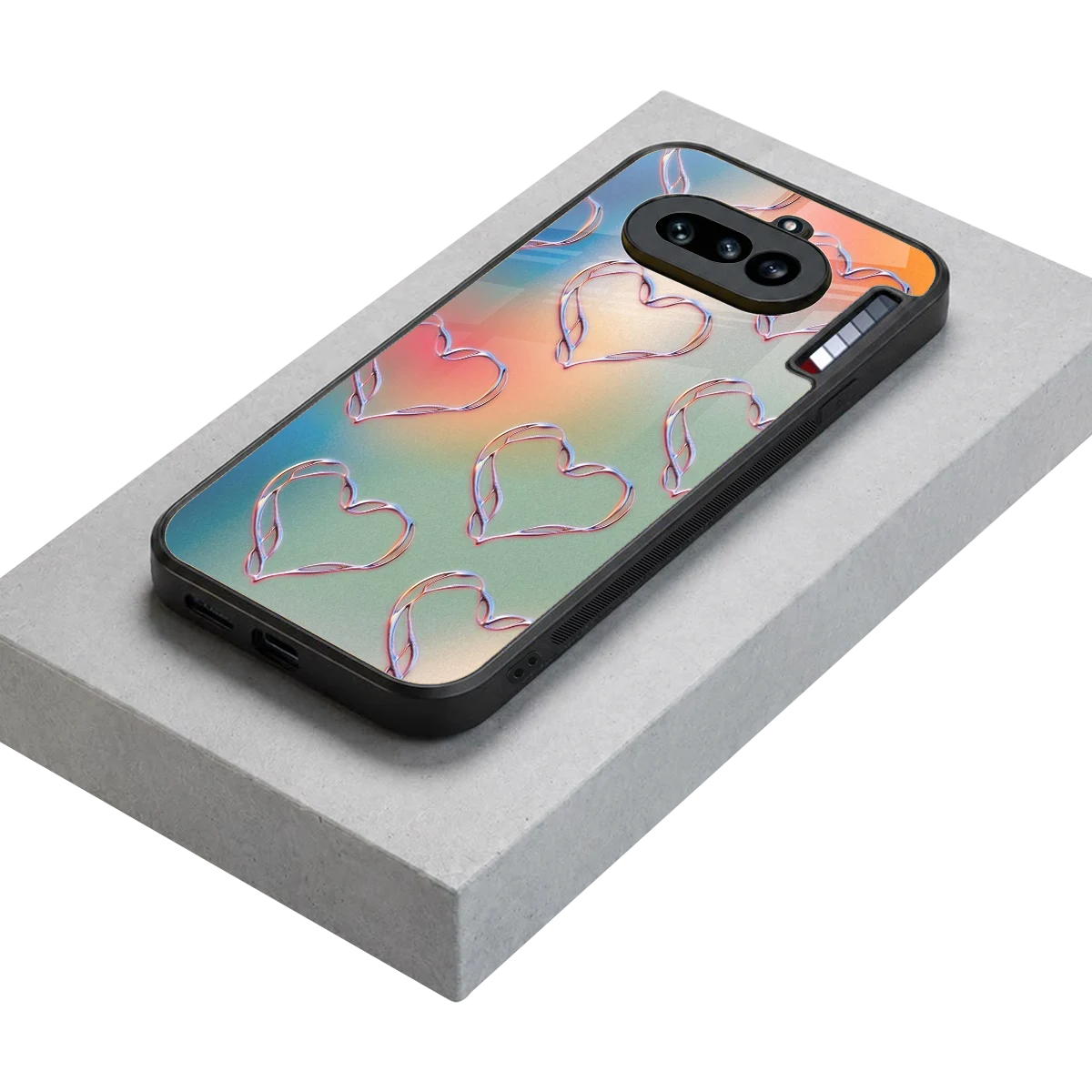 Hearts Euphoria stylish phone case for nothing phone 4a | glossy glass and slim fit