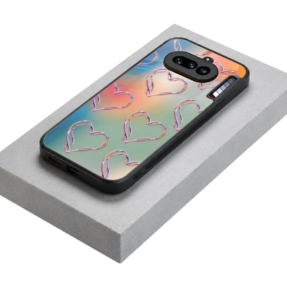 Hearts Euphoria stylish phone case for nothing phone 4a | glossy glass and slim fit