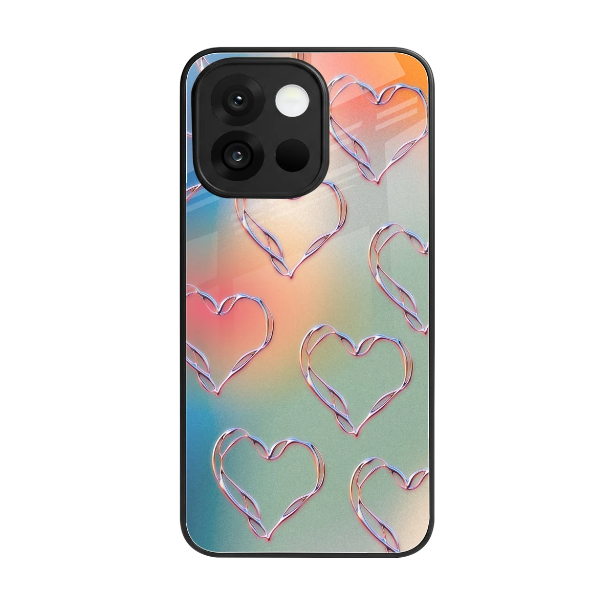 Hearts Euphoria back phone cover | glass case for oneplus 13s