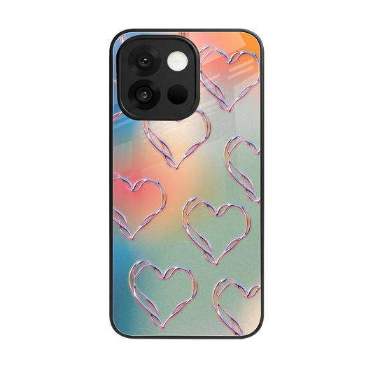 Hearts Euphoria back phone cover | glass case for oneplus 13s