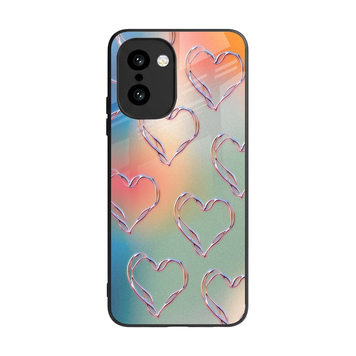 Hearts Euphoria back phone cover | glass case for oneplus 15r
