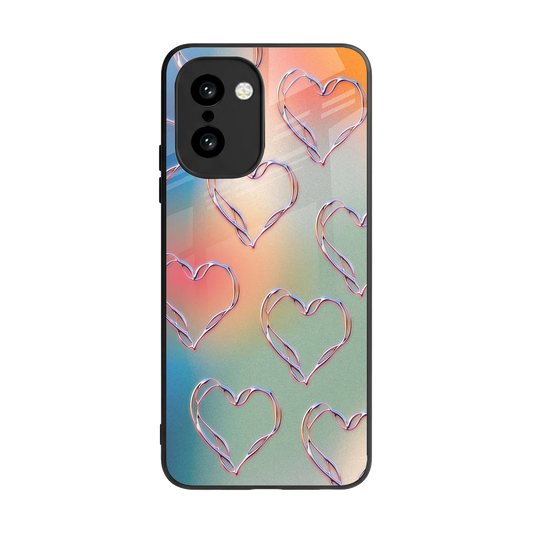 Hearts Euphoria back phone cover | glass case for oneplus 15r