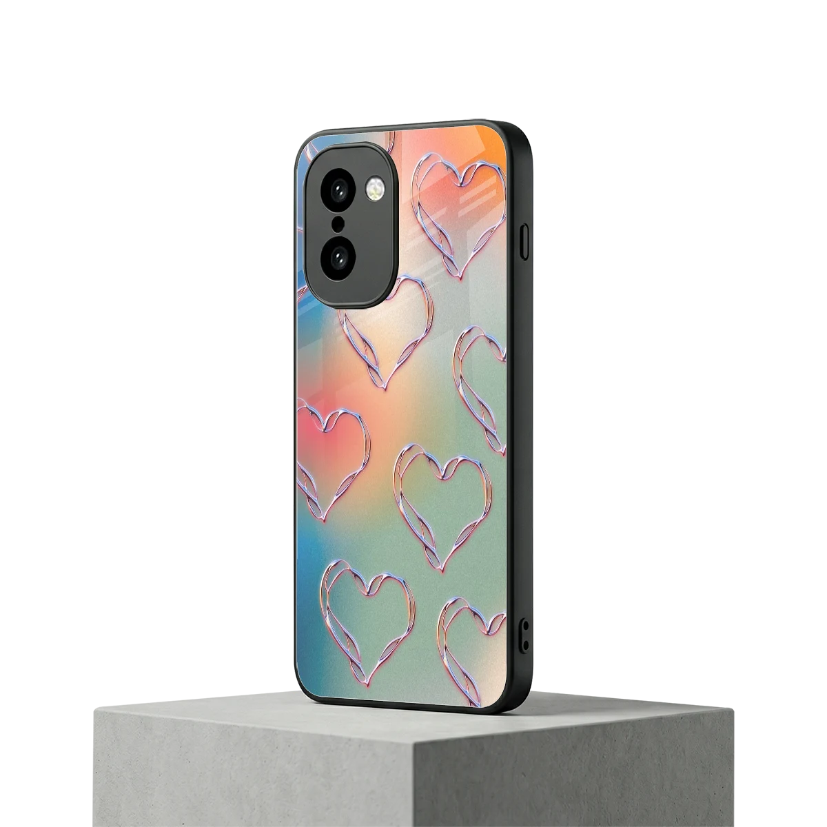 Hearts Euphoria oneplus 15r mobile cover | shockproof glass phone case