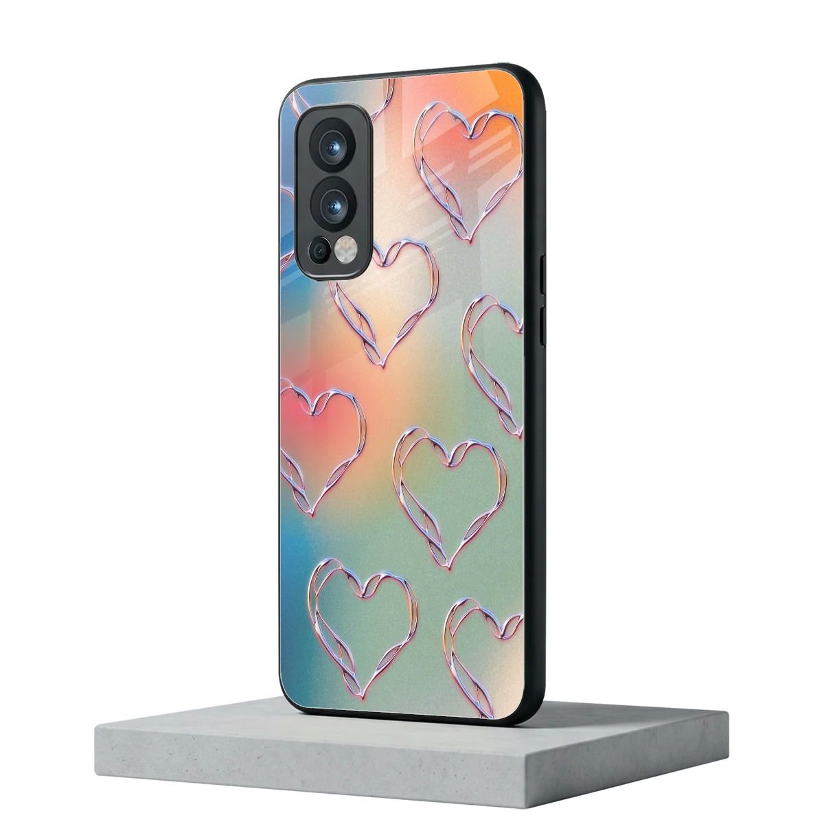 Hearts Euphoria oneplus nord 2 mobile cover | shockproof glass phone case