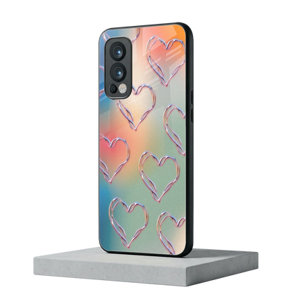 Hearts Euphoria oneplus nord 2 mobile cover | shockproof glass phone case