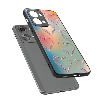 Hearts Euphoria sleek oneplus nord 2t cover with tempered glass back and TPU edges